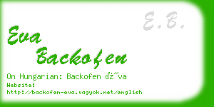 eva backofen business card